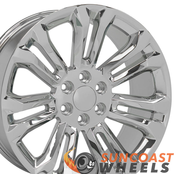 Fits Chevy Silverado Rim CV43 22x9 Chrome Silverado Wheel	