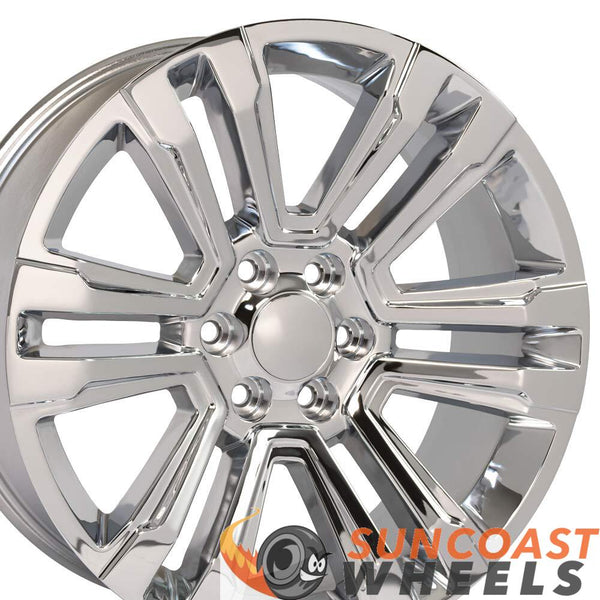 Fits GMC Yukon Denali Wheel CV44 24x10 Chrome Yukon Rim ET24	