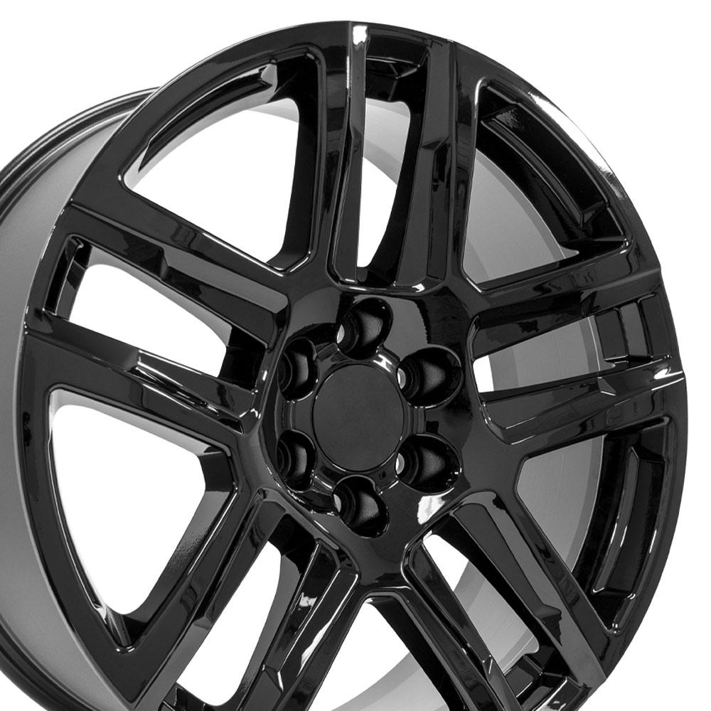 22" Replica Wheel fits Chevrolet Silverado 1500 - CV63 Black 22x9