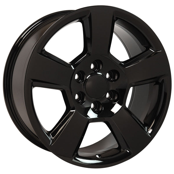 20" fits Chevrolet - Tahoe Replica Wheel - Black 2x9 | Suncoast Wheels Chevy Silverado OEM rims, 20 inch OEM rims for Chevy Silverado, Chevrolet Silverado factory wheels, Chevrolet 20 inch factory wheels, 22 inch OEM Chevy Wheels