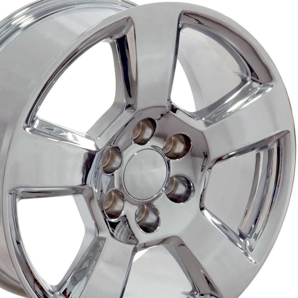 20" Fits Chevrolet - Tahoe Style Replica Wheel - Chrome 2x9 | Suncoast Wheels 22 inch OEM Chevy Wheels, factory Silverado 20 inch wheels, GMC replica wheels