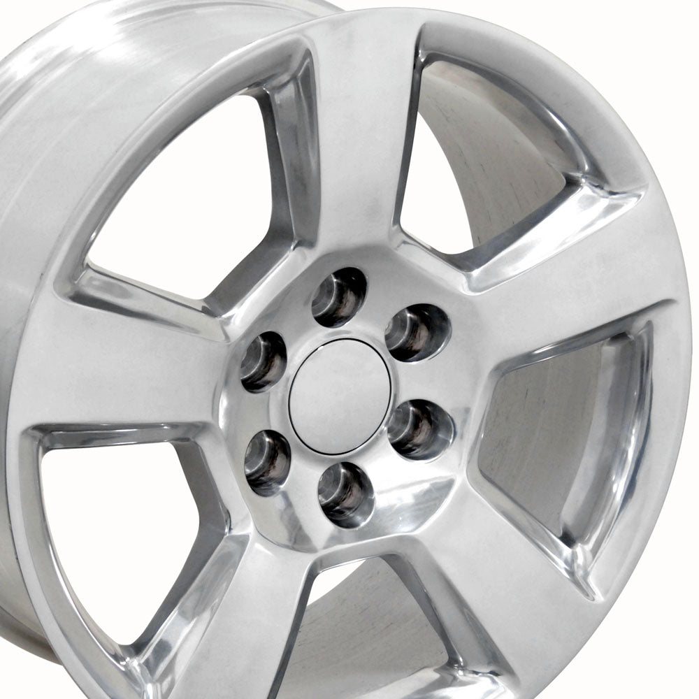 20" Fits Chevrolet - Tahoe Style Replica Wheel - Polished 2x9 | Suncoast Wheels 22 inch OEM Chevy Wheels, factory Silverado 20 inch wheels, GMC replica wheels