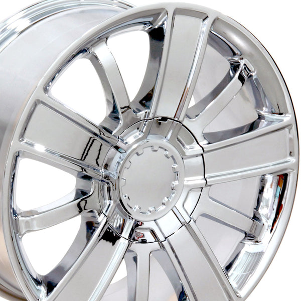 20" Fits Chevrolet - Silverado Style Replica Wheel - Chrome 20x9 | Suncoast Wheels 22 inch OEM Chevy Wheels, factory Silverado 20 inch wheels, GMC replica wheels