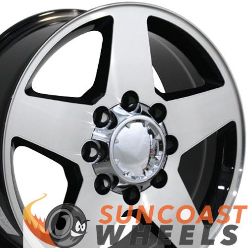 20 inch Rim Fits Silverado CV91A 20x8.5 Black Machined Chevy Truck Wheel