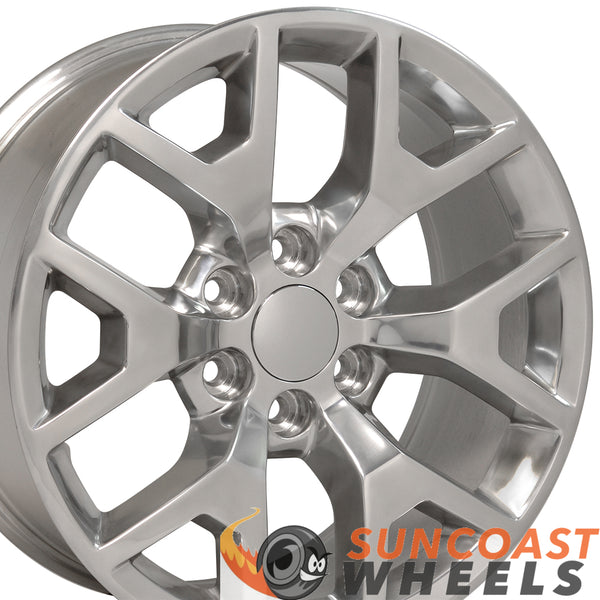 22 inch Rim Fits Sierra Honeycomb CV92 22x9 Polished Aluminum GMC Wheel