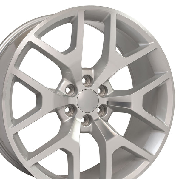 24" Rim fits Sierra Honeycomb Wheel Silver Machined 24x10 - CV92