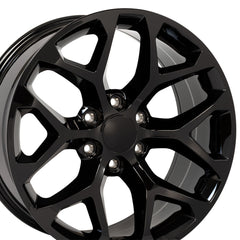 22 Fits GMC - Sierra Style Snowflake Replica Wheel - Gloss Black