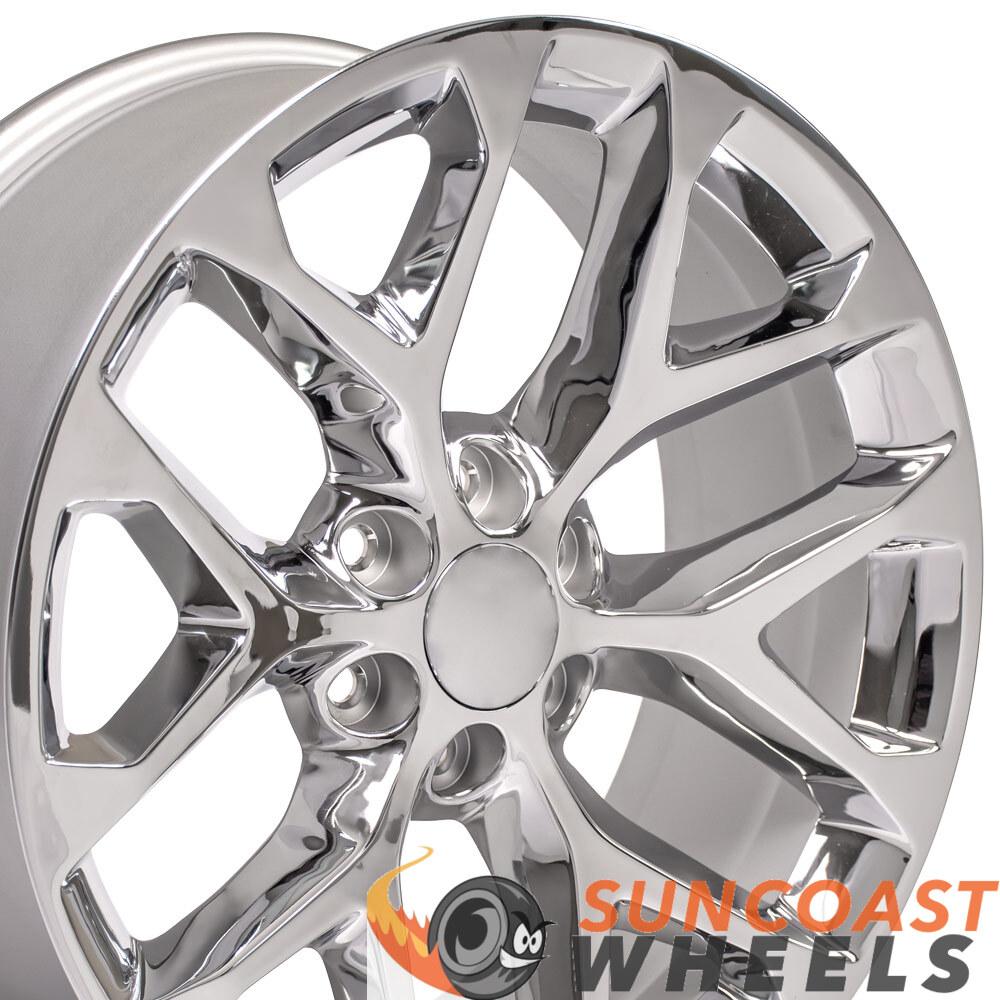 22-inch Rim Fits Silverado Snowflake Wheel CV98 22x9 Chrome Chevy Truck Wheel