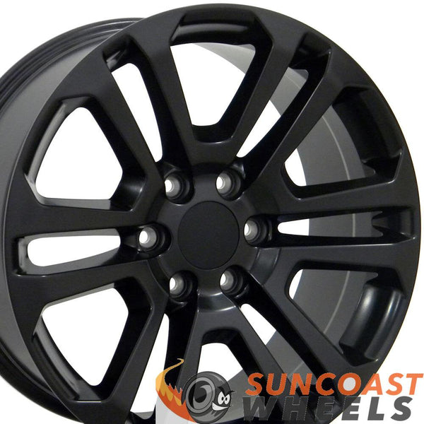 20 inch Rim Fits Sierra CV99 20x9 Satin Black GMC Wheel