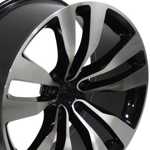 20" Fits Dodge - Charger Style Replica Wheel - Black Mach'd Face 2x9 | Suncoast Wheels Dodge Hellcat replica wheels, Grand Cherokee SRT replica wheels, Challenger reproduction wheels, affordable Dodge replica rims