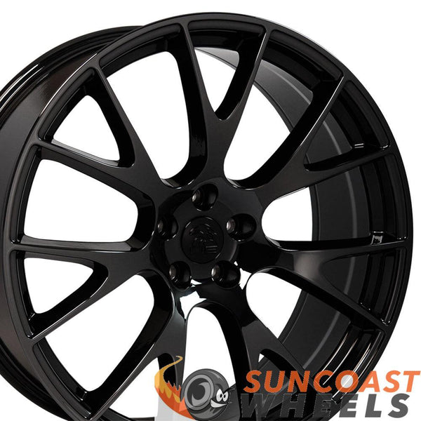 22 inch Rim Fits RAM 1500 Hellcat Wheel DG69 22x10 Black Chrome