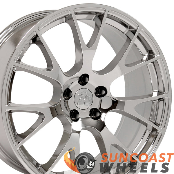 22 inch Rim Fits Dodge Charger Challenger Hellcat Replica Wheel DG15 22x9 Chrome