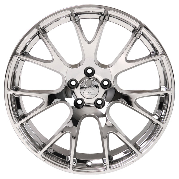 22" fits Dodge - Hellcat Style Replica Wheel - Chrome 22x9 | Suncoast Wheels Dodge Hellcat replica wheels, Grand Cherokee SRT replica wheels, Challenger reproduction wheels, affordable Dodge replica rims