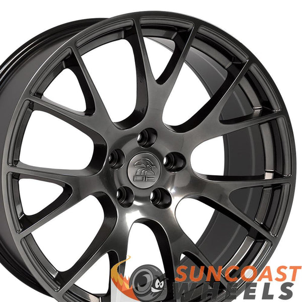 22 inch Rim Fits RAM 1500 Hellcat Wheel DG69 22x10 Hyper Black