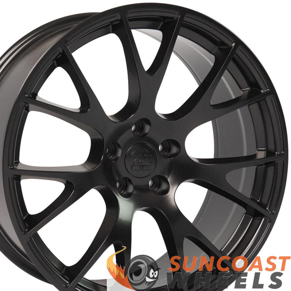 22 inch Rim Fits RAM Hellcat Wheel DG69 22x10 Satin Black