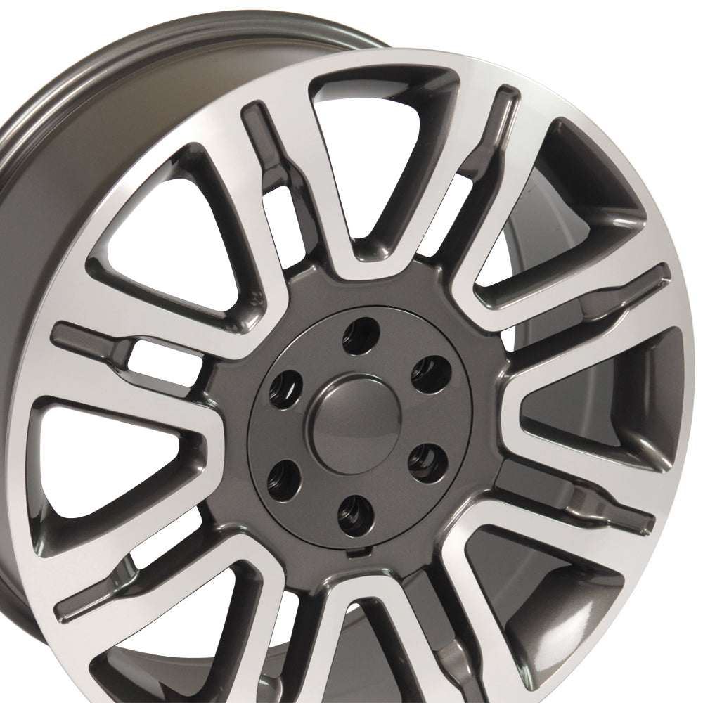 20" Fits Ford - Expedition Style Replica Wheel - Gunmetal Machined Face 2x8.5 | Suncoast Wheels Ford Explorer replica wheels, affordable F150 OEM wheels, high quality Ford F150 aftermarket rims, inexpensive Mustang replica wheels