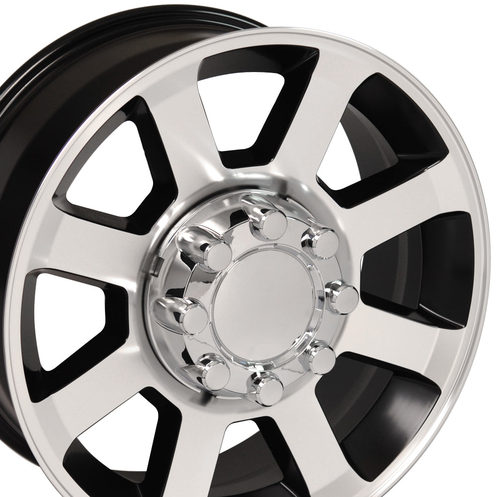 20" Fits Ford - F25-F35 Wheel Replica - Satin Black Machined Face 2x8 | Suncoast Wheels Ford Explorer replica wheels, affordable F150 OEM wheels, high quality Ford F150 aftermarket rims, inexpensive Mustang replica wheels