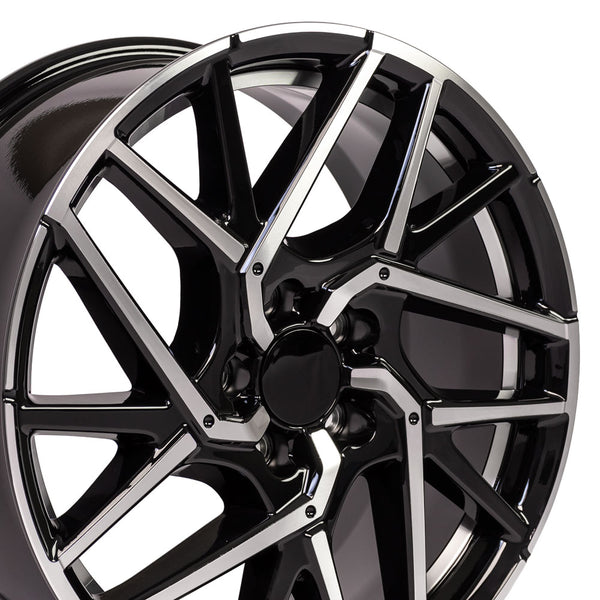 18" Rim Fits Honda Civic Style 18x8 Black Mach'd Hollander 64107