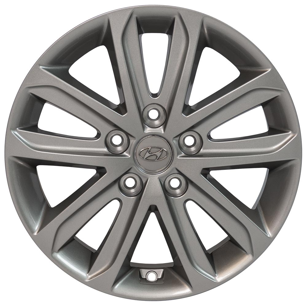 16" Hyundai - Elantra OEM Wheel - Silver 16x6.5 | Suncoast Wheels inexpensive Kia replacement wheels, Hyundai OEM replica rims, affordable Hyundai aftermarket wheels