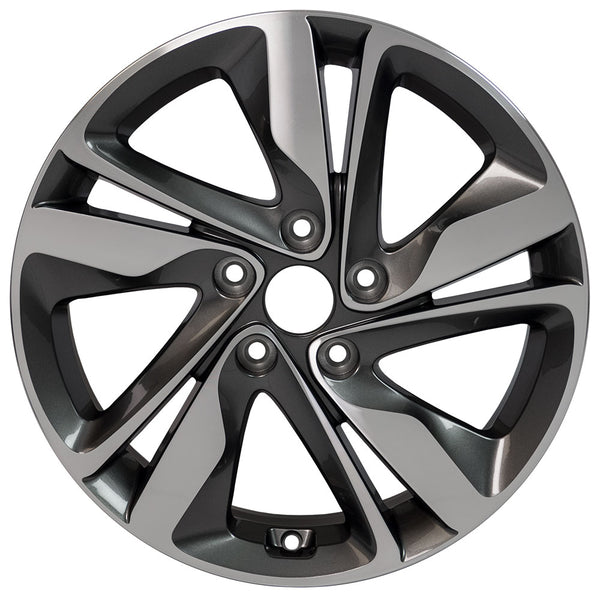 17" Hyundai - Elantra OEM Wheel - Gunmetal Machined Face 17x7 | Suncoast Wheels inexpensive Kia replacement wheels, Hyundai OEM replica rims, affordable Hyundai aftermarket wheels