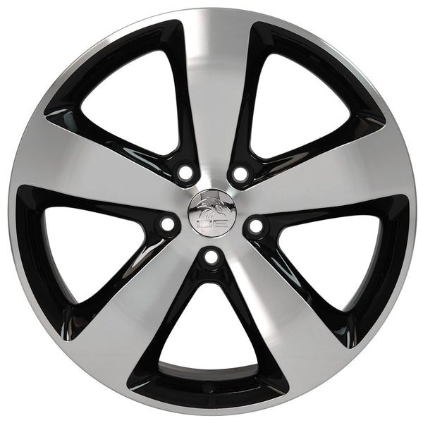 20" fits Jeep - Grand Cherokee Replica Wheel - Black Machined Face 2x8 | Suncoast Wheels Dodge Hellcat replica wheels, Grand Cherokee SRT replica wheels, Challenger reproduction wheels, affordable Dodge replica rims