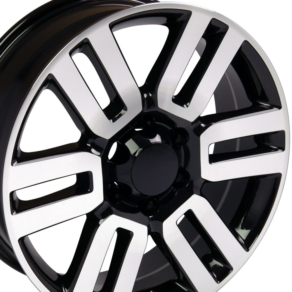 20" Fits Toyota - 4Runner Style Replica Wheel - Black Mach'd Face 20x7 | Suncoast Wheels Toyota OEM replica wheels, Toyota factory rims, Scion OEM rims, high quality affordable Lexus aftermarket wheels