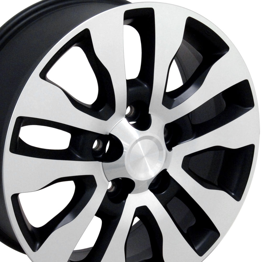 20" Fits Toyota - Tundra Style Replica Wheel - Satin Black with a Mach'd Face 2x8 | Suncoast Wheels Toyota OEM replica wheels, Toyota factory rims, Scion OEM rims, high quality affordable Lexus aftermarket wheels