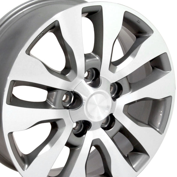 20" Fits Toyota - Tundra Style Replica Wheel - Silver Mach'd Face 2x8 | Suncoast Wheels Toyota OEM replica wheels, Toyota factory rims, Scion OEM rims, high quality affordable Lexus aftermarket wheels