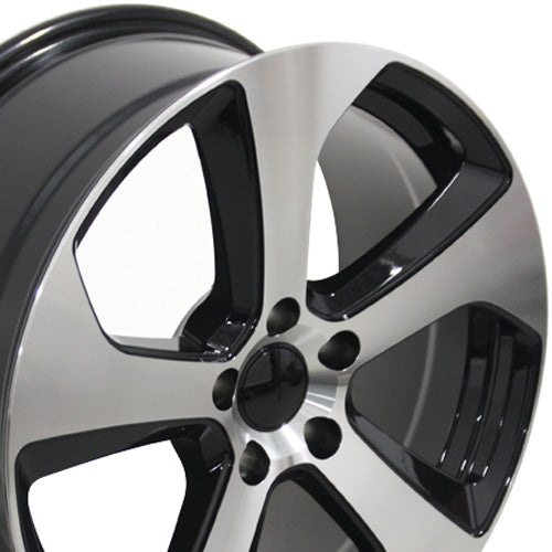 18" Fits VW Volkswagen - GTI Style Replica Wheel - Black Mach'd Face 18x8 | Suncoast Wheels high quality affordable replacement rims, replica OEM stock wheels, quality budget rims