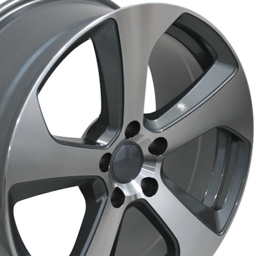 18" Fits Volkswagen - GTI Style Replica Wheel - Gunmetal Machined Face 18x8 | Suncoast Wheels high quality affordable replacement rims, replica OEM stock wheels, quality budget rims