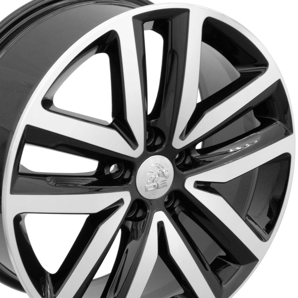 18" Fits VW Volkswagen - Jetta Style Replica Wheel - Black Mach'd Face 18x7.5 | Suncoast Wheels high quality affordable replacement rims, replica OEM stock wheels, quality budget rims