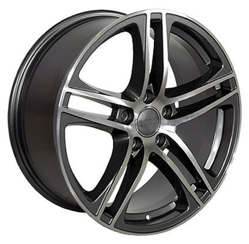 17" Fits Audi - R8 Wheel - Gunmetal Mach'd Face 17x7.5 | Suncoast Wheels Audi factory replica wheels, Volkswagen OEM alloy wheels, affordable replica Audi wheels
