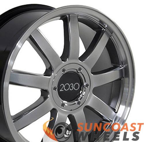 18 inch Rim Fits Audi RS4 Style AU04 18x8 Hyper Silver Machined Wheel