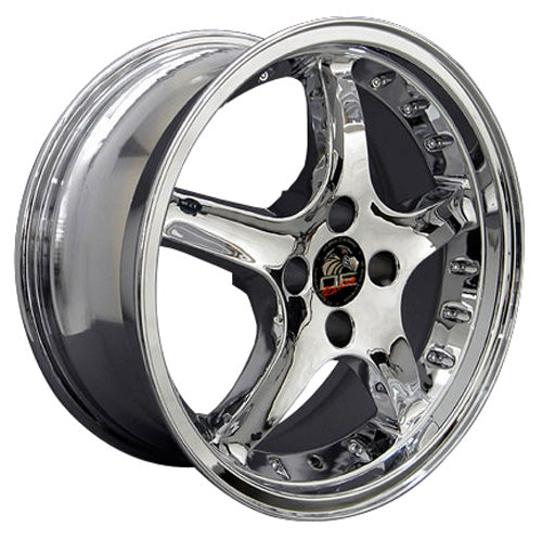 17" Fits Ford - Mustang Cobra R Deep Dish Wheel - Chrome with Rivets 17x8 | Suncoast Wheels Ford Explorer replica wheels, affordable F150 OEM wheels, high quality Ford F150 aftermarket rims, inexpensive Mustang replica wheels