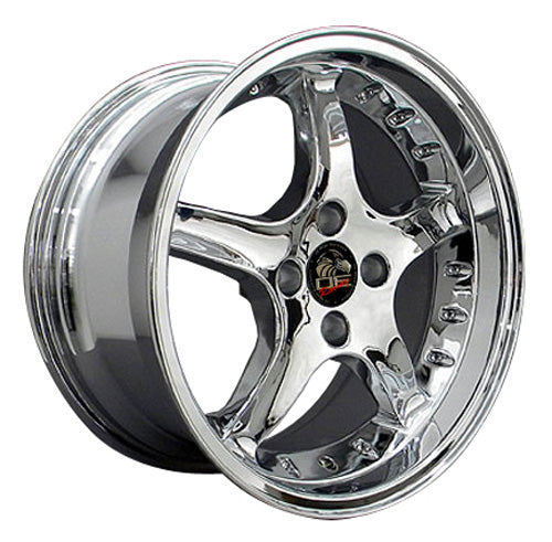 17" Fits Ford - Mustang Cobra R Deep Dish Wheel - Chrome with Rivets 17x9 | Suncoast Wheels Ford Explorer replica wheels, affordable F150 OEM wheels, high quality Ford F150 aftermarket rims, inexpensive Mustang replica wheels