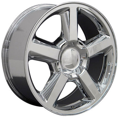 22" Fits GMC - Tahoe Wheel - Chrome 22x9 | Suncoast Wheels 22 inch OEM Chevy Wheels, factory Silverado 20 inch wheels, GMC replica wheels