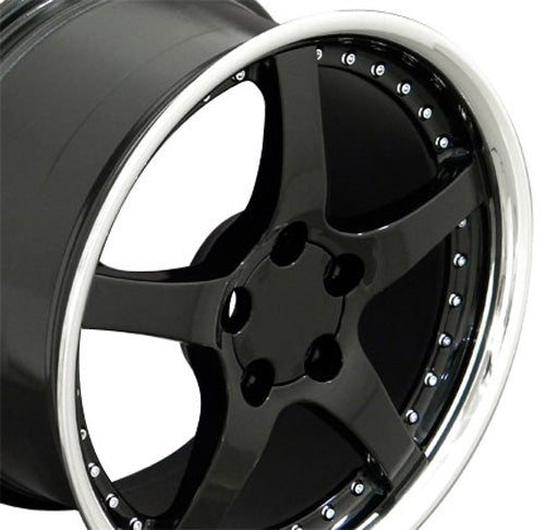18" Fits Chevrolet - Corvette C5 Wheel - Black Stainless Lip with Rivets 18x9.5 | Suncoast Wheels 22 inch OEM Chevy Wheels, factory Silverado 20 inch wheels, GMC replica wheels