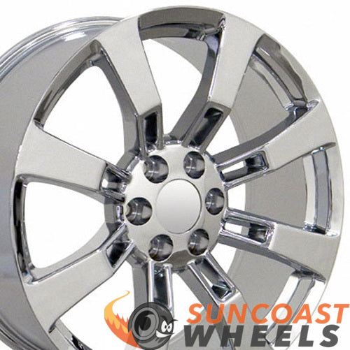 Fits Cadillac Wheel Escalade Rim - CA82 22x9 Chrome Escalade Wheel	