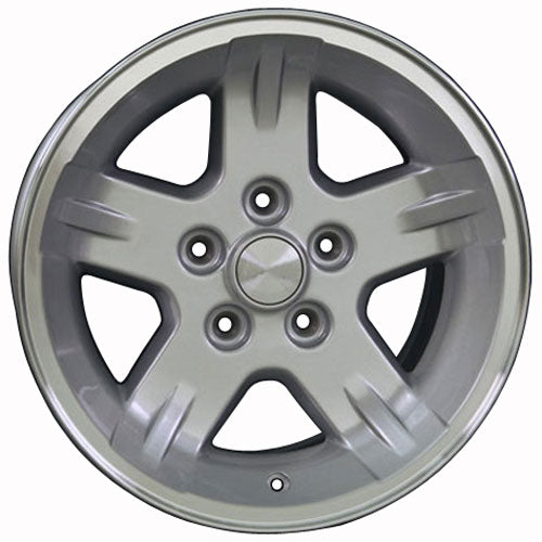 15" Fits Jeep - Wrangler Wheel - Silver Mach'd Lip 15x8 | Suncoast Wheels high quality affordable replacement rims, replica OEM stock wheels, quality budget rims