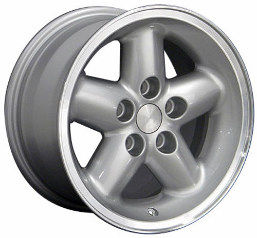 15" Fits Jeep - Wrangler Style Wheel - Silver Mach'd Lip 15x8 | Suncoast Wheels high quality affordable replacement rims, replica OEM stock wheels, quality budget rims