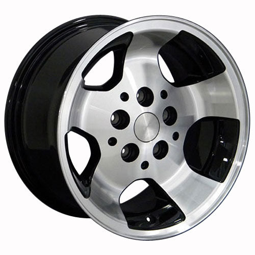 15" Fits Jeep - Wrangler Wheel - Black Mach'd Face 15x8 | Suncoast Wheels high quality affordable replacement rims, replica OEM stock wheels, quality budget rims