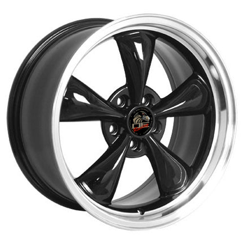 18" Fits Ford - Mustang Bullitt Wheel - Black Mach'd Lip 18x9 | Suncoast Wheels Ford Explorer replica wheels, affordable F150 OEM wheels, high quality Ford F150 aftermarket rims, inexpensive Mustang replica wheels