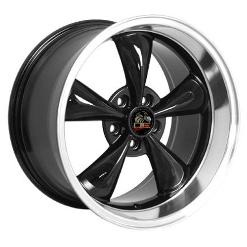 18" Fits Ford - Mustang Bullitt Wheel - Black Mach'd Lip 18x1 | Suncoast Wheels Ford Explorer replica wheels, affordable F150 OEM wheels, high quality Ford F150 aftermarket rims, inexpensive Mustang replica wheels
