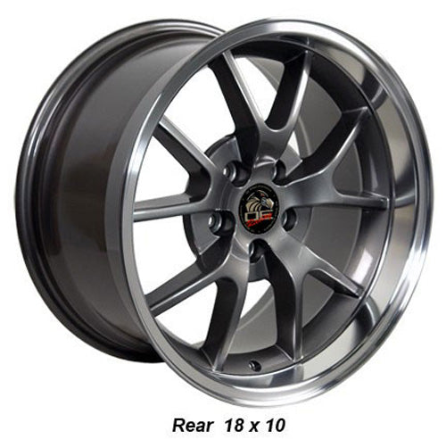 18" Fits Ford - Mustang FR5 Wheel - Anthracite Mach'd Lip 18x1 | Suncoast Wheels Ford Explorer replica wheels, affordable F150 OEM wheels, high quality Ford F150 aftermarket rims, inexpensive Mustang replica wheels
