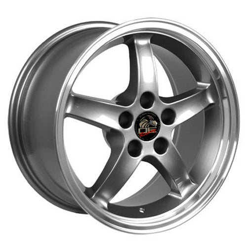 17" Fits Ford - Mustang Cobra R Deep Dish Wheel - Gunmetal Mach'd Lip 17x9 | Suncoast Wheels Ford Explorer replica wheels, affordable F150 OEM wheels, high quality Ford F150 aftermarket rims, inexpensive Mustang replica wheels