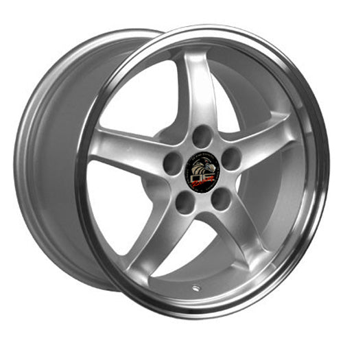 17" Fits Ford - Mustang (Cobra R style) Deep Dish Wheel - Silver Mach'd Lip 17x9 | Suncoast Wheels Ford Explorer replica wheels, affordable F150 OEM wheels, high quality Ford F150 aftermarket rims, inexpensive Mustang replica wheels