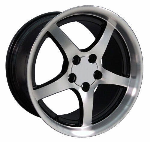 18" Fits Chevrolet - Corvette C5 Deep Dish Wheel - Black Mach'd Face 18x1.5 | Suncoast Wheels 22 inch OEM Chevy Wheels, factory Silverado 20 inch wheels, GMC replica wheels