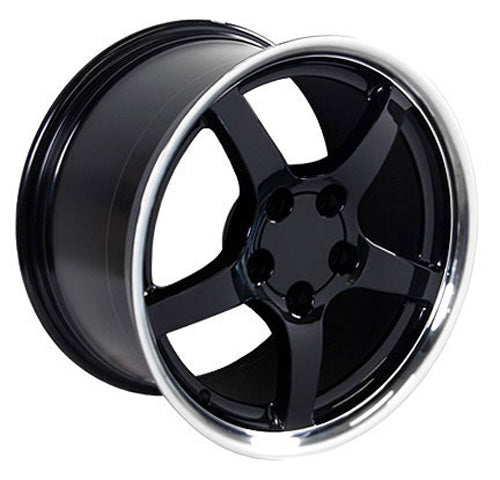 18" Fits Chevrolet - Corvette C5 Deep Dish Wheel - Black Mach'd Lip 18x9.5 | Suncoast Wheels 22 inch OEM Chevy Wheels, factory Silverado 20 inch wheels, GMC replica wheels