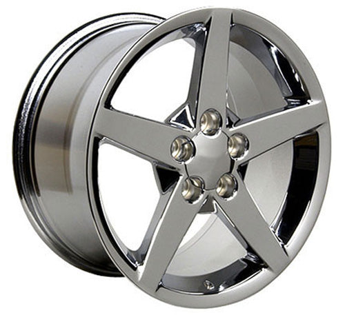 17" Fits Chevrolet - Corvette C6 Wheel - Chrome 17x9.5 | Suncoast Wheels 22 inch OEM Chevy Wheels, factory Silverado 20 inch wheels, GMC replica wheels