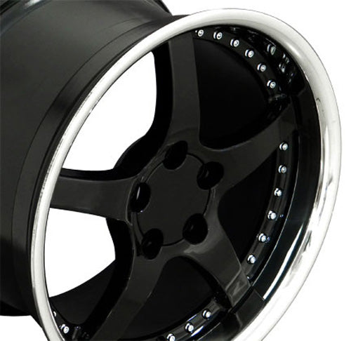 18" Fits Chevrolet - Corvette C5 Wheel - Black Stainless Lip with Rivets 18x1.5 | Suncoast Wheels 22 inch OEM Chevy Wheels, factory Silverado 20 inch wheels, GMC replica wheels